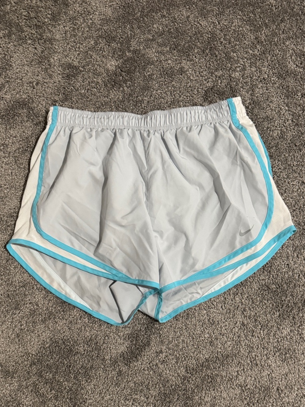 Nike Light Blue Athletic Shorts with Teal Trim